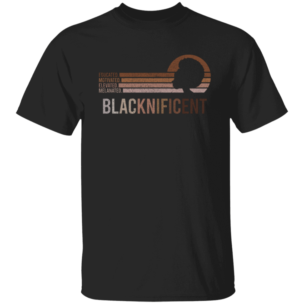 Black Woman Educated Motivated Elevated Melanated  Unisex T-Shirt - pelyn