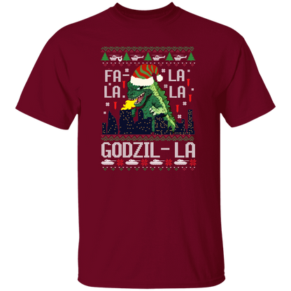 Fa La La La Godzilla Christmas Vintage T-Shirt