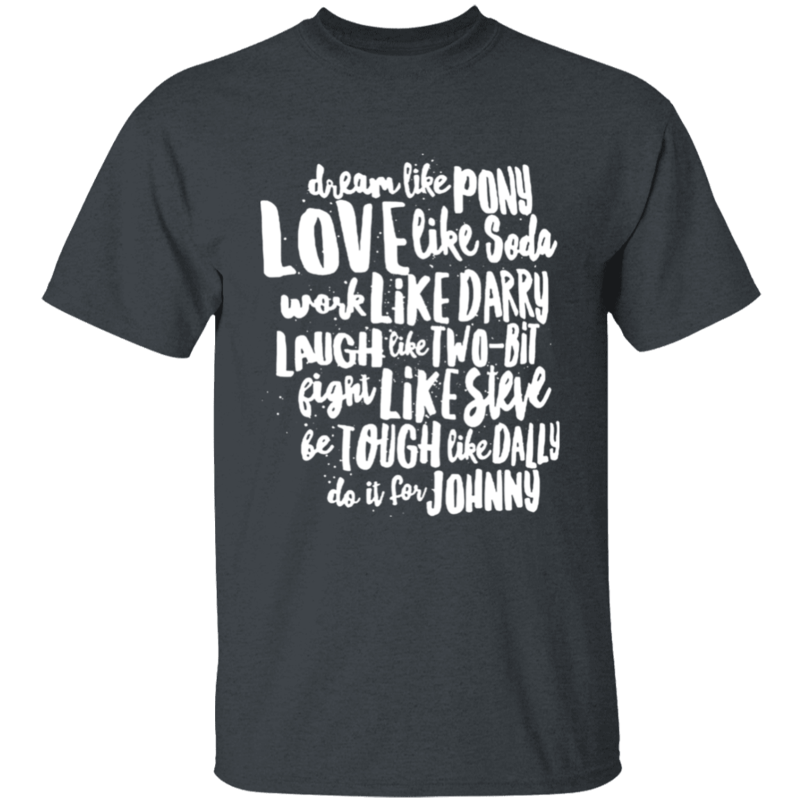 The Outsiders Character Names Funny Literature Teacher Vintage T-Shirt - YOUTH