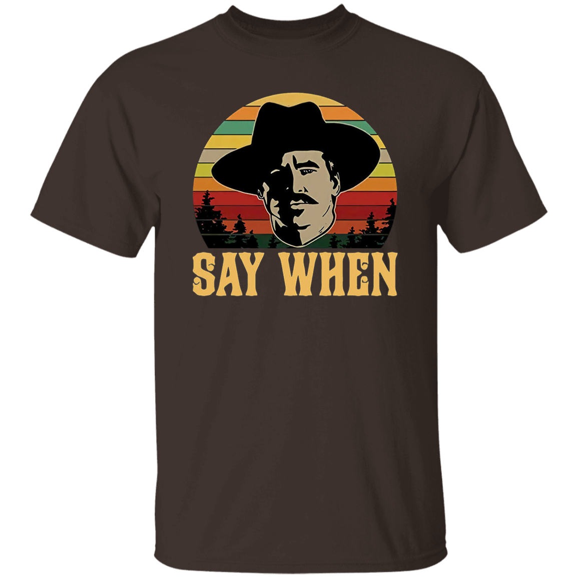 Tombstone Doc Holliday Say When Retro Vintage T-Shirt - leleart