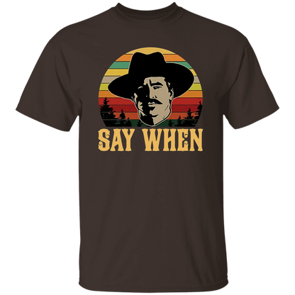 Tombstone Doc Holliday Say When Retro Vintage T-Shirt - leleart