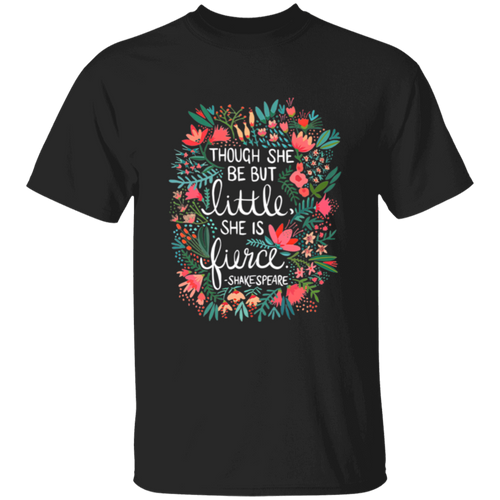 Though She Be But Little She Is Fierce Teacher Vintage G500B Youth 5.3 oz 100% Cotton T-Shirt - letter