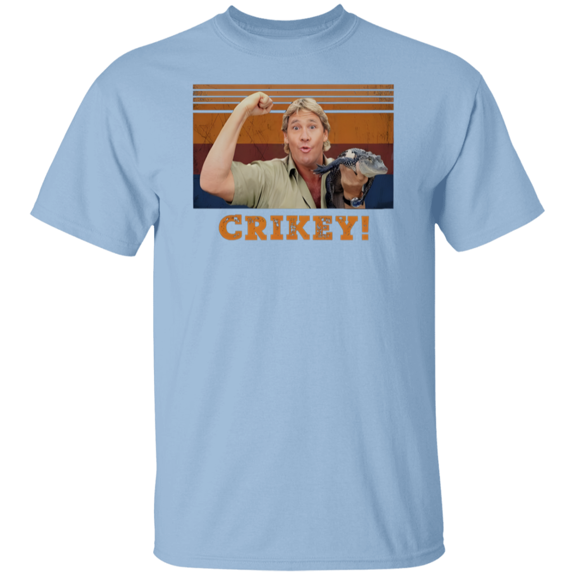 Steve Irwin Animal Lover Crikey Black T-Shirt - leleart