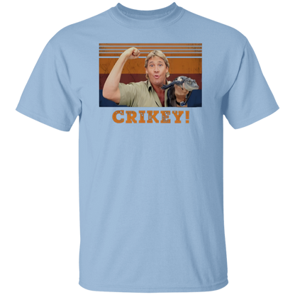 Steve Irwin Animal Lover Crikey Black T-Shirt - leleart