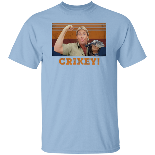 Steve Irwin Animal Lover Crikey Black T-Shirt - leleart