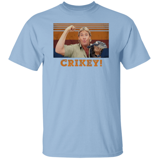 Steve Irwin Animal Lover Crikey Black T-Shirt - leleart