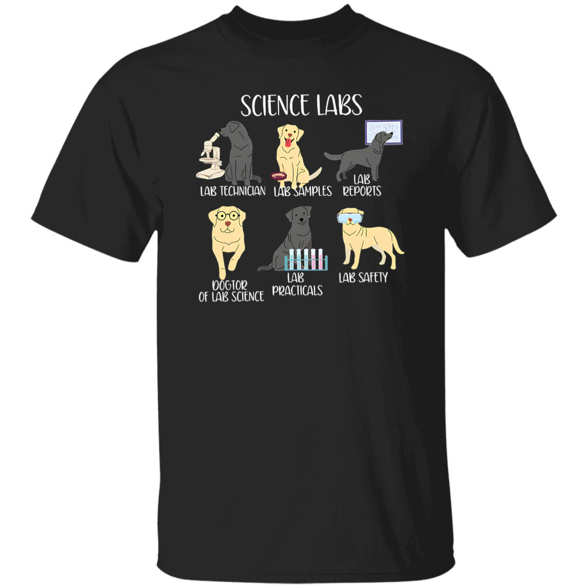 Labrador Retriever Funny Science Teacher Vintage T-Shirt