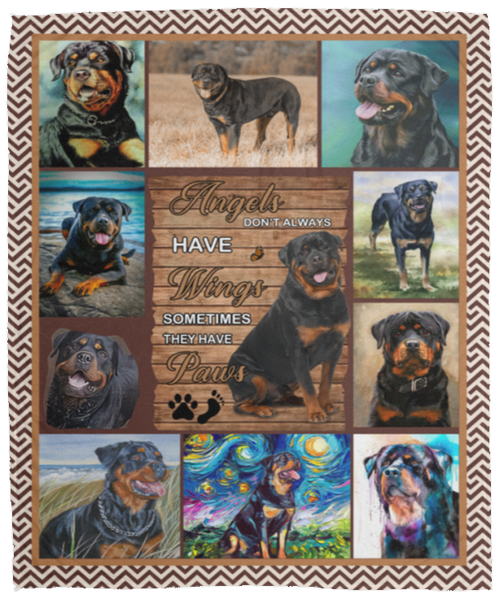 Rottweiler Dog Lovers Fleece Blanket, Premium Sherpa Blanket, The Rottweiler Blanket, Rottweiler Metzgerhund Quilt, Dog Lover Gift	VPM Cozy Plush Fleece Blanket - 50x60
