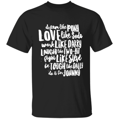 The Outsiders Character Names Funny Literature Teacher Vintage T-Shirt - YOUTH