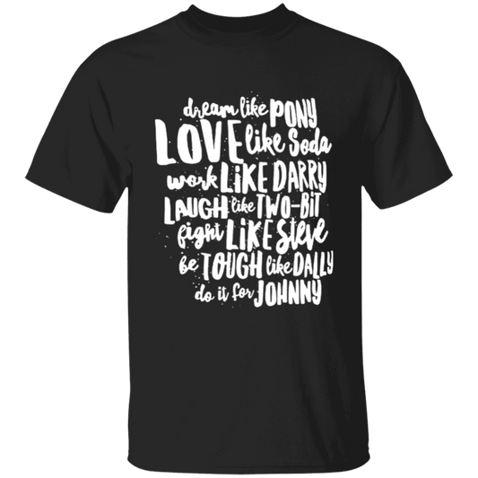 The Outsiders Character Names Funny Literature Teacher Vintage T-Shirt - YOUTH