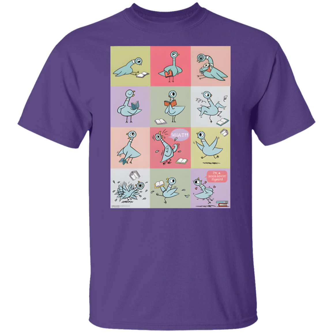 Pigeon Reading Shirt, Funny Book Lover Teacher Tee, Mo Willems Inspired Back to School T-Shirt