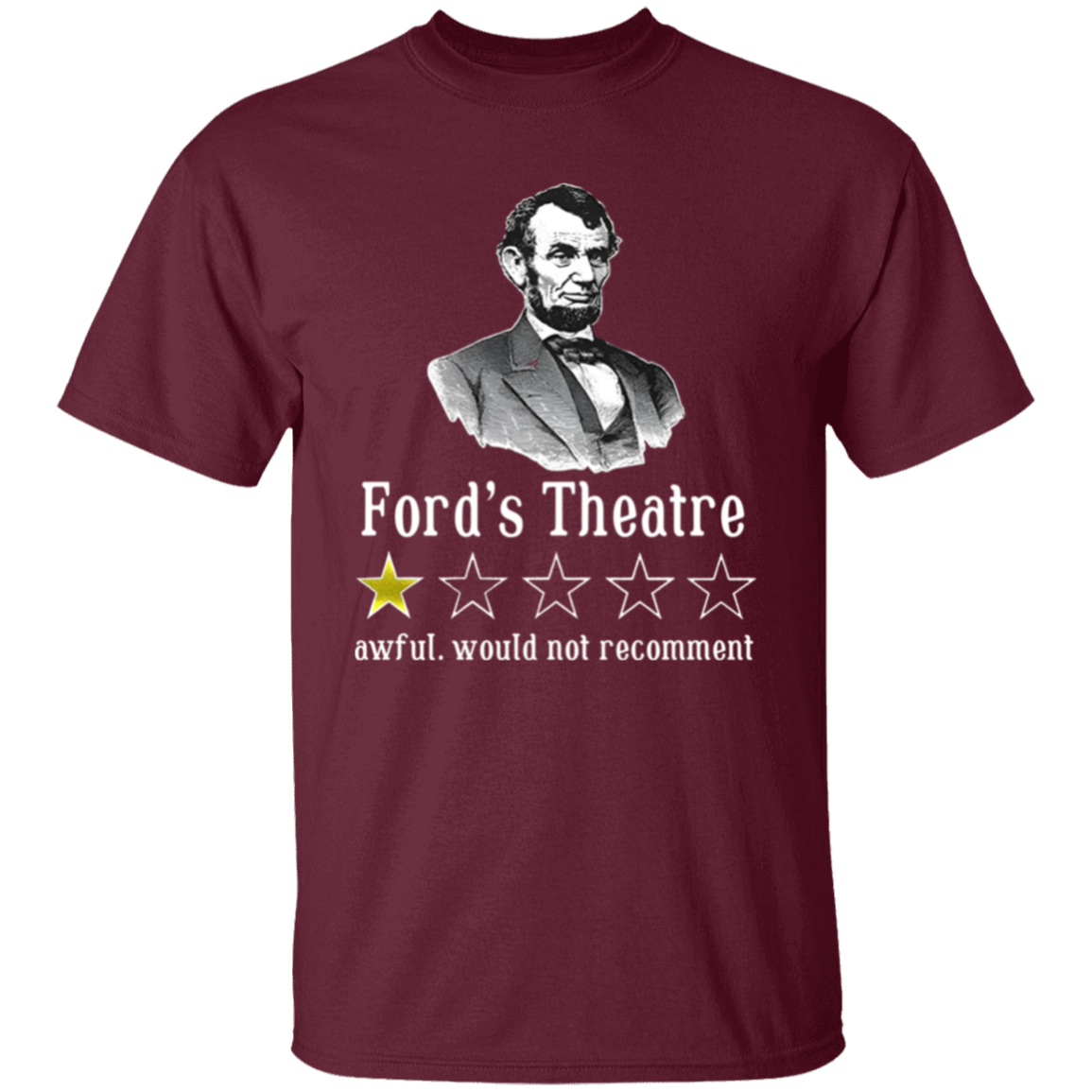 Ford's Theatre Awful Would Not Recommend Teacher Vintage Unisex  T-Shirt - letter