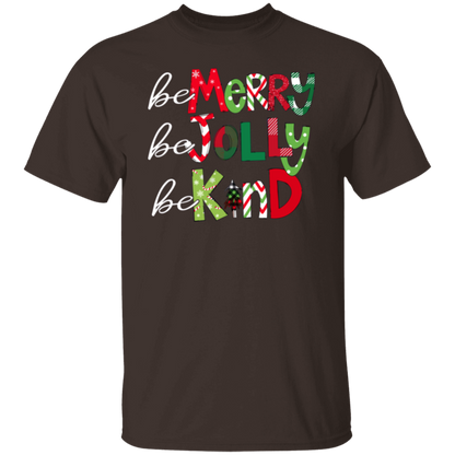 Be Merry Be Jolly Be Kind Teacher T-Shirt - lapicta fixed