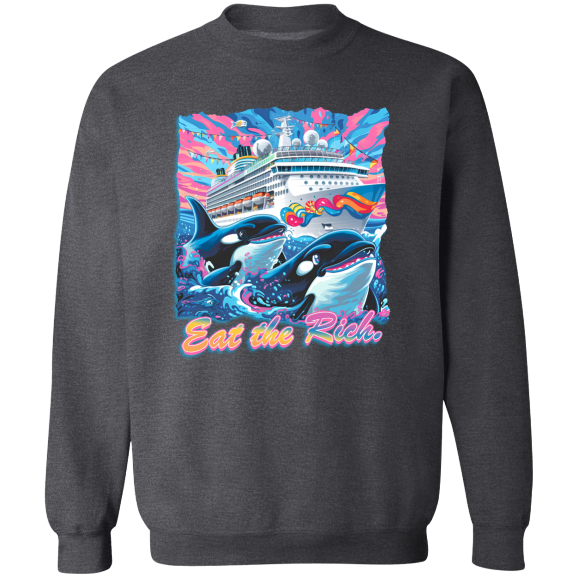 Eat The Rich Retro Sweatshirt - ID30122416