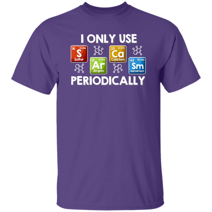 I Only Use Sarcasm Periodically Chemical Element Printing Funny Science Teacher Vintage T-Shirt