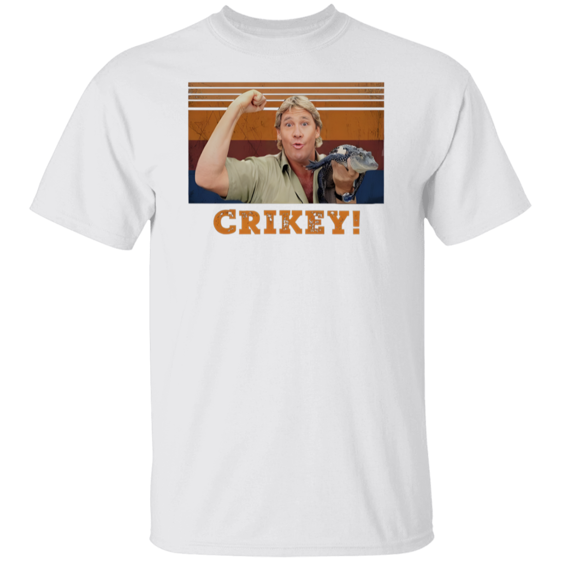 Steve Irwin Animal Lover Crikey Black T-Shirt - leleart