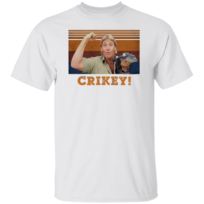 Steve Irwin Animal Lover Crikey Black T-Shirt - leleart