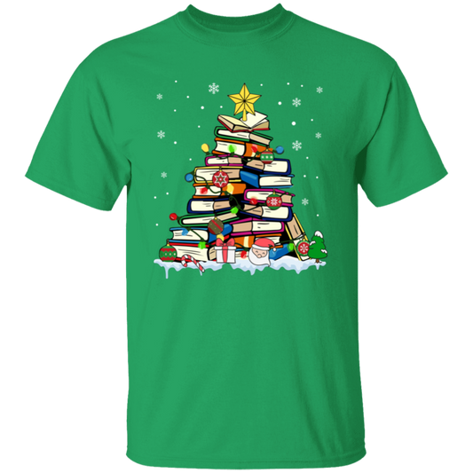 Christmas Tree Made Of Books T-Shirt - ID08102424