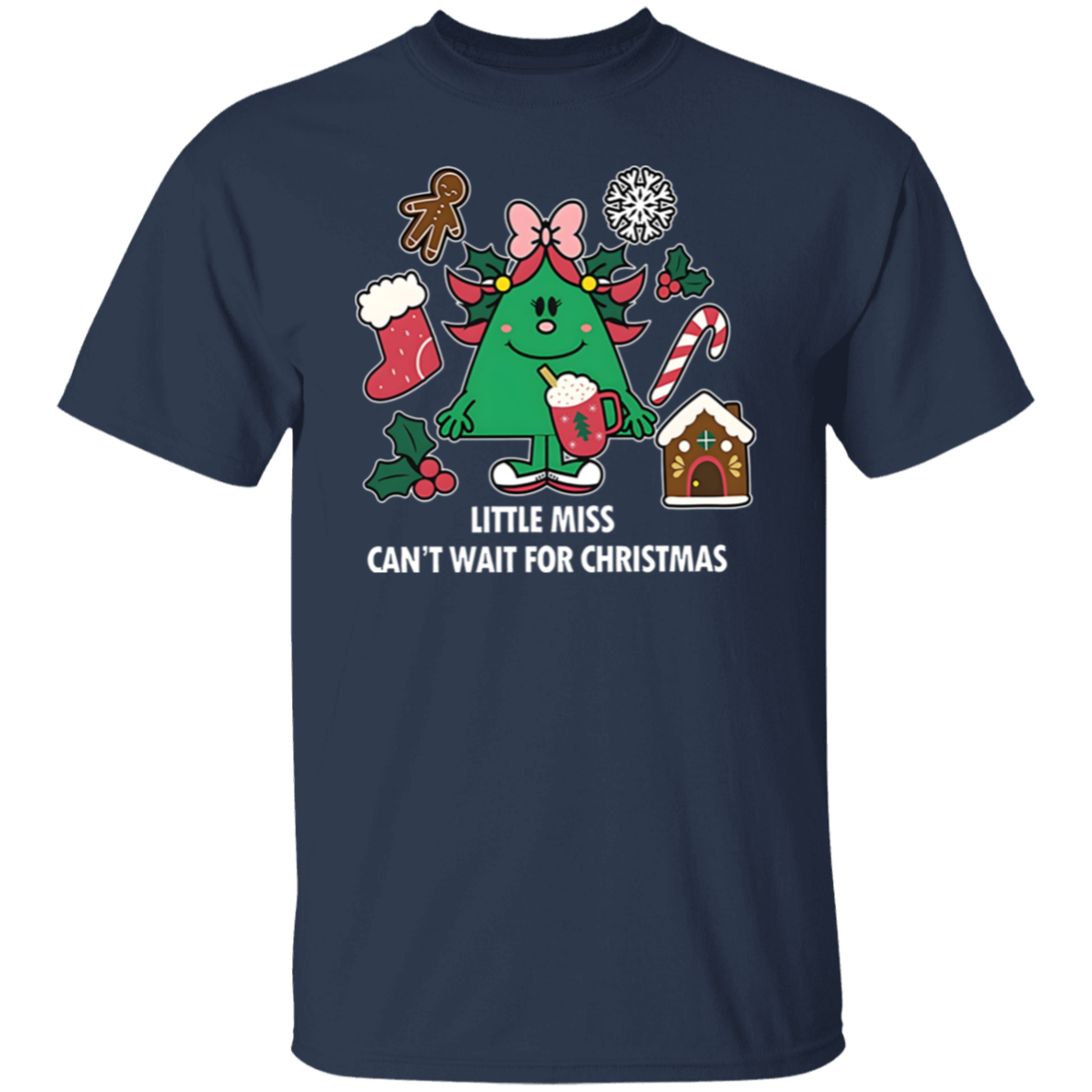 Little Miss Can't Wait For Christmas Teacher  T-Shirt - lapicta