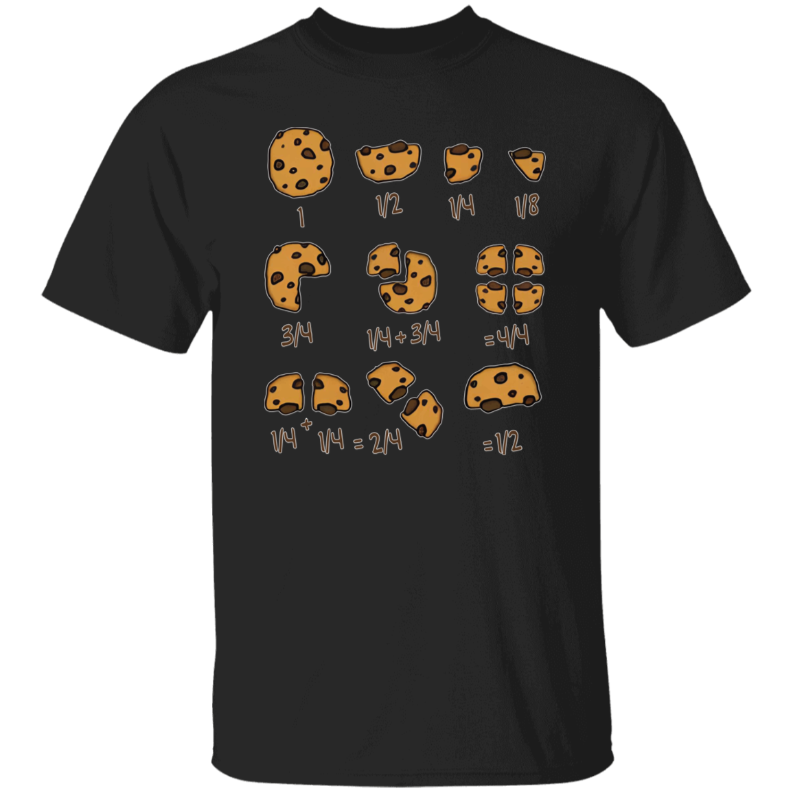 Cookie Fractional Numbers Math Teacher T-Shirt - CDCraft