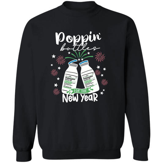 Ondansetron Poppin Bottles For The New Year G180 Gildan Crewneck Pullover Sweatshirt - jasmine -