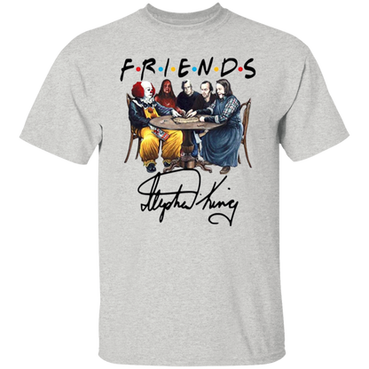 Stephen King Horror Characters Friends Signature T-Shirt - leleart