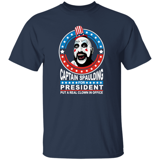 Captain Spaulding For President Put A Real Clown In Office Vintage T-Shirt, Captain Spaulding Shirt, Gift Tee For You And Your Friends	G500 5.3 oz. T-Shirt