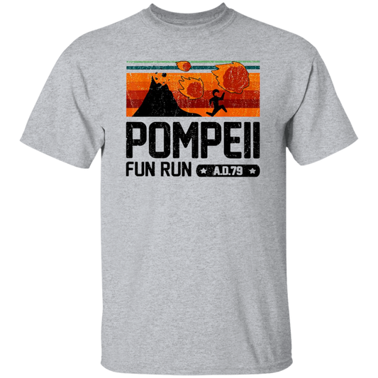 Pompeii Fun Run 79 Ad Retro Vintage T-Shirt, Pompeii Shirt, Pompeii Disaster Shirt, Volcano Shirt, Fun Run Shirt, Pompeii Volcano Shirt	G500 5.3 oz. T-Shirt