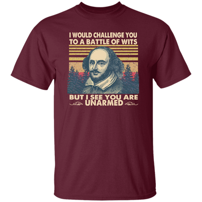 I Would Challenge You To Be A Battle Of Wits Funny Literature Teacher Vintage T-Shirt