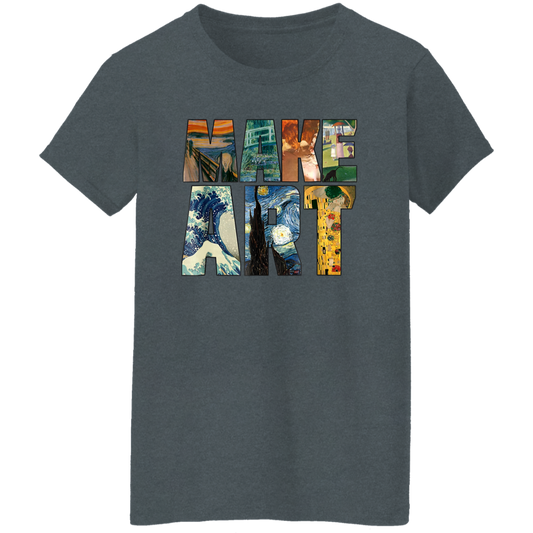Make Art Teacher Vintage G500L Ladies' 5.3 oz. T-Shirt - letter - WOMEN