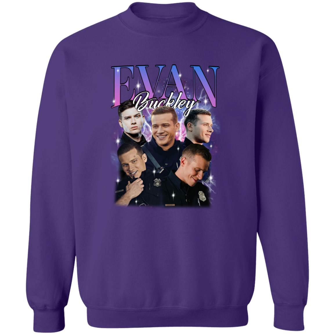 Evan Buckley Vintage  Crewneck Pullover Sweatshirt - ID15102448