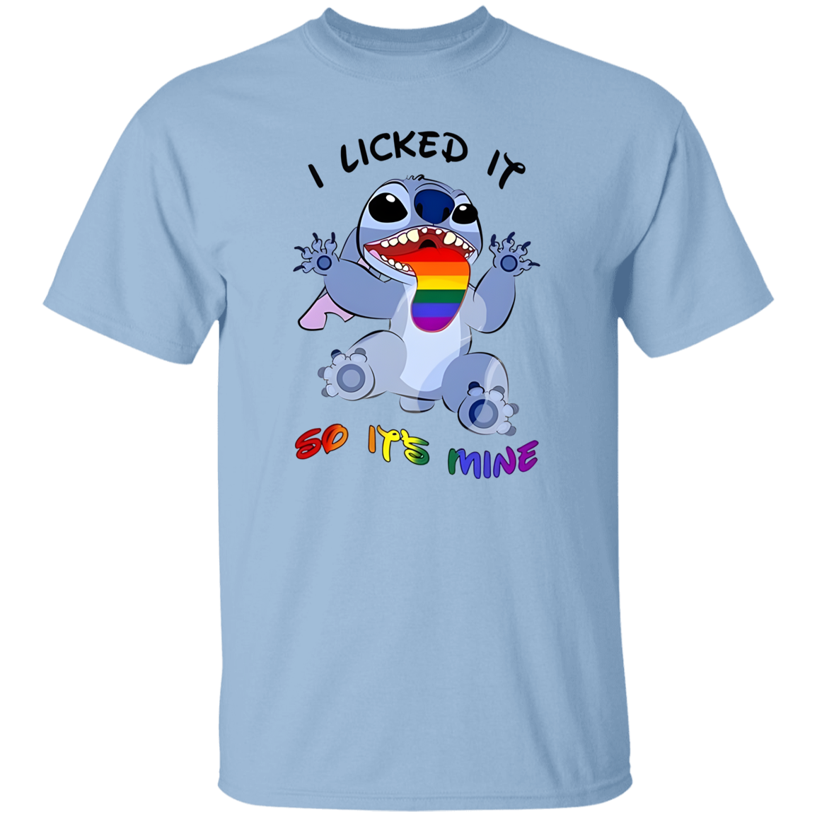 I Love Movie Lilo And Stitch Lgbt Pride I Licked It So It Mine Lesbian Vintage T-Shirt