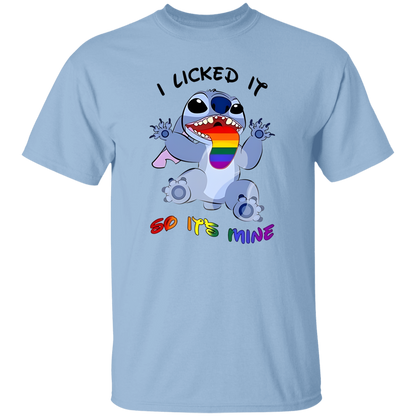 I Love Movie Lilo And Stitch Lgbt Pride I Licked It So It Mine Lesbian Vintage T-Shirt