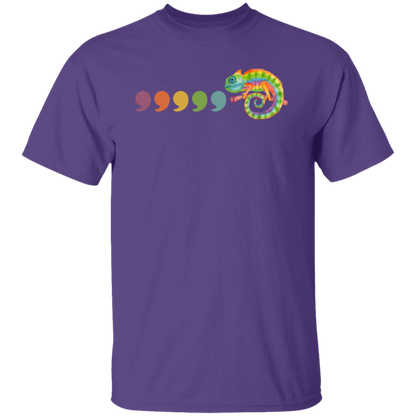 Comma Comma Chameleon Teacher T-Shirt - lapicta
