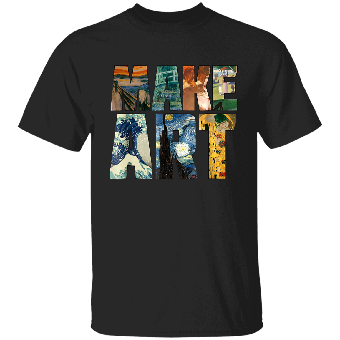 Make Art Teacher Vintage G500B Youth 5.3 oz 100% Cotton T-Shirt - letter