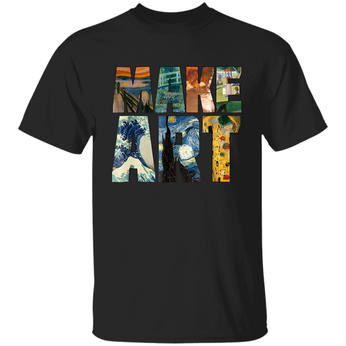 Make Art Teacher Vintage G500B Youth 5.3 oz 100% Cotton T-Shirt - letter