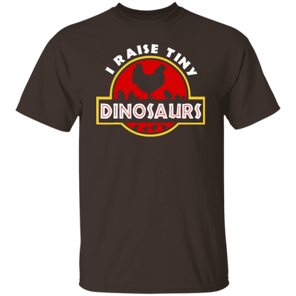 I Raise Tiny Dinosaurs Tee Funny Chicken Lover Farmer Gift Vintage T-Shirt - leleart