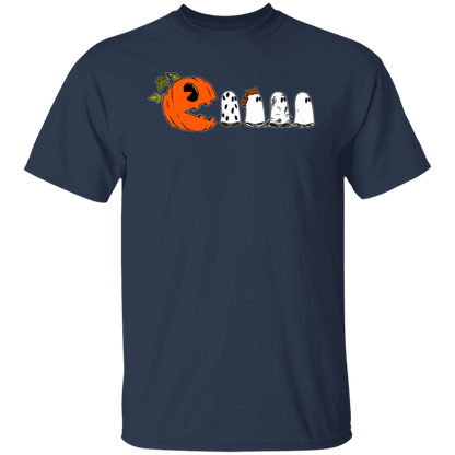 Pumpkin Ghost Pacman T-Shirt - lapicta
