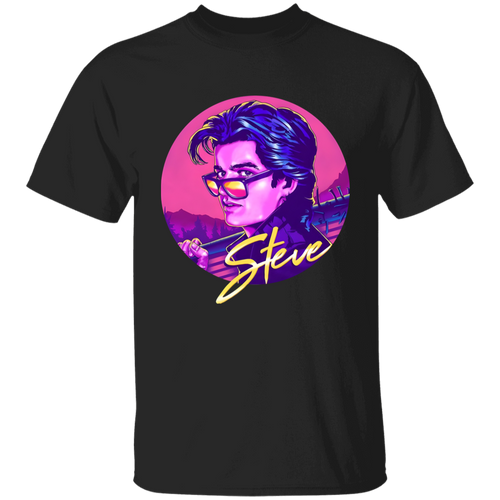 Steve Harrington Joe Keery St4 Retro Art Unisex Vintage T-Shirt, Steve Harrington Shirt, Stranger Things Shirt, Demodog Shirt	G500B Youth 5.3 oz 100% Cotton T-Shirt