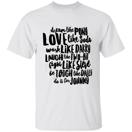 The Outsiders Character Names Funny Literature Teacher Vintage T-Shirt - YOUTH