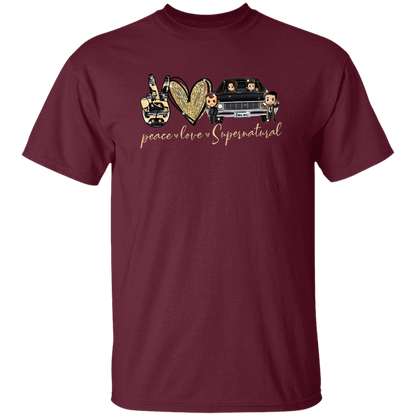 Supernatural Chibi Peace Love Design For Fans Of Supernatural T-Shirt