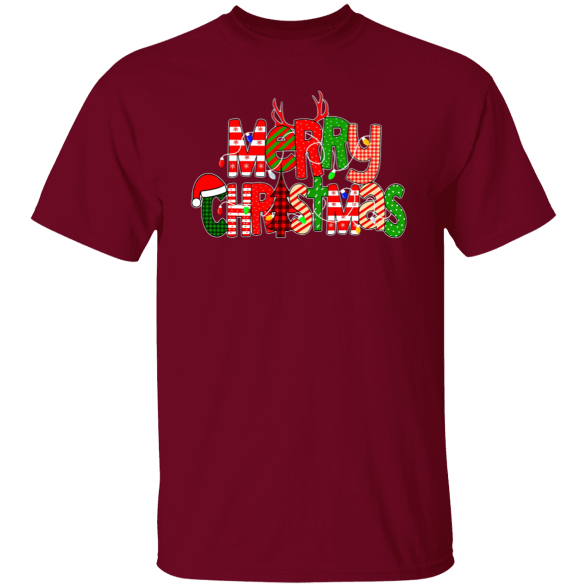 Merry Christmas With Rich Pattern Teacher T-Shirt - lapicta