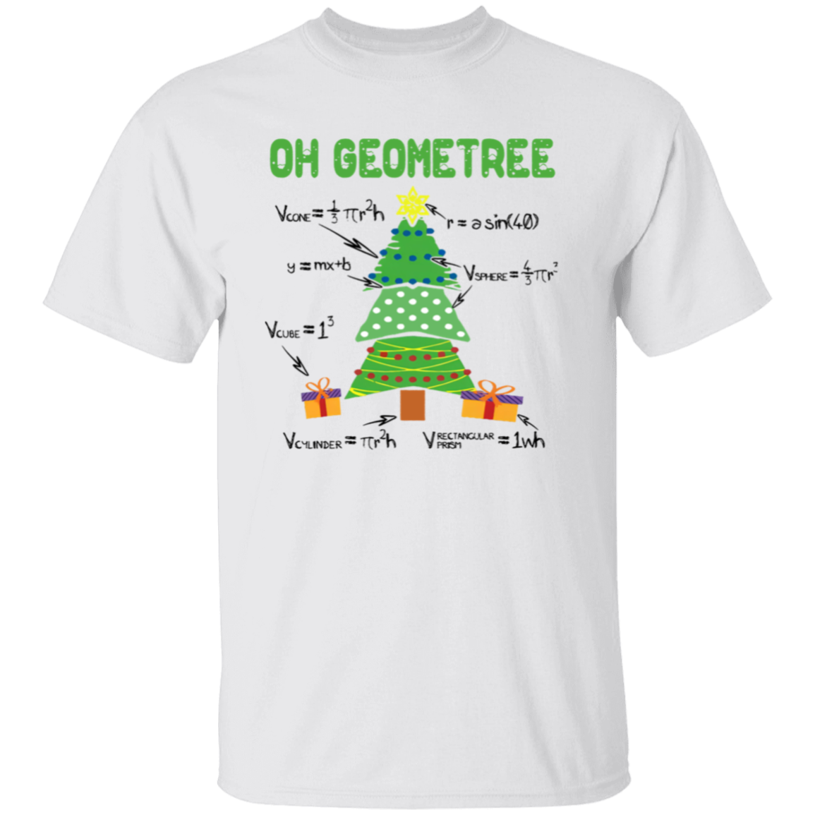 Oh Geometree Christmas Vintage Unisex T-Shirt - letter