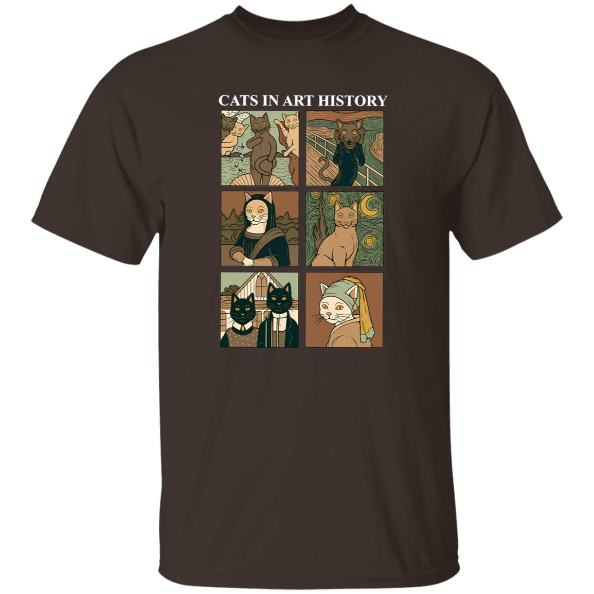 Cat In Art History Teacher Vintage T-Shirt