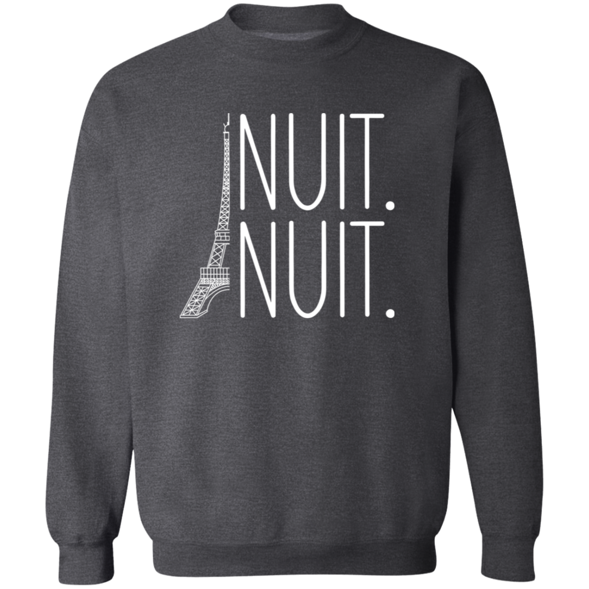 Nuit Nuit Crewneck Pullover Sweatshirt - ID12022437