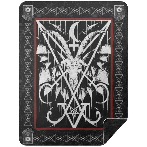 Satan Fleece Blanket, Premium Sherpa Blanket, Satan Blanket, Devil Blanket, Lucifer Blanket, Fallen Angel Quilt	BSHL Premium Black Sherpa Blanket 60x80