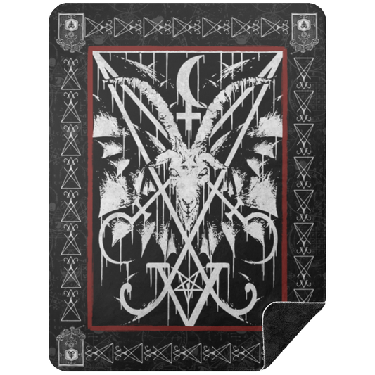 Satan Fleece Blanket, Premium Sherpa Blanket, Satan Blanket, Devil Blanket, Lucifer Blanket, Fallen Angel Quilt	BSHL Premium Black Sherpa Blanket 60x80