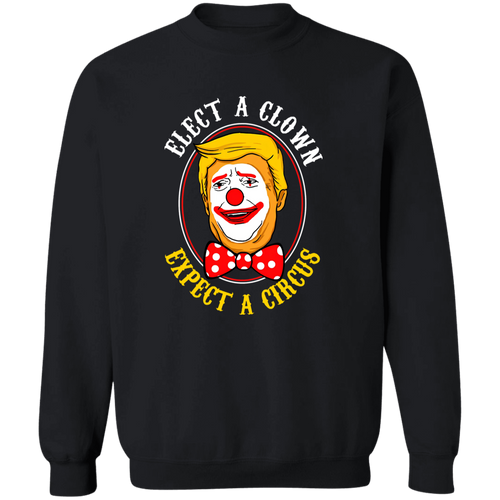 G180 Crewneck Pullover Sweatshirt Elect A Clown Expect A Circus Trump Shirt
