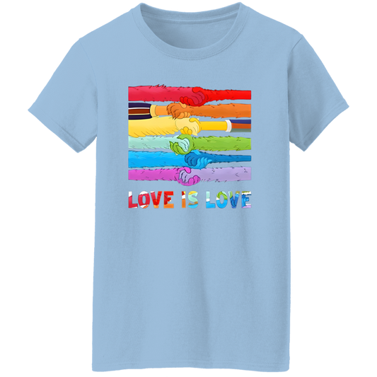 Lgbt Pride Love Is Love The Muppet Sesame Street Gay Pride Vintage T-Shirt - WOMEN