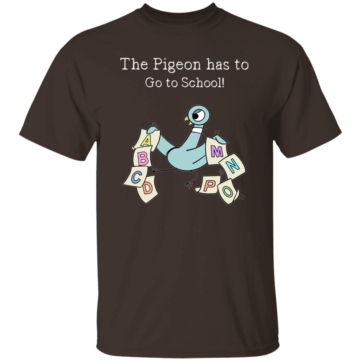 The Pigeon Has To Go To School Teacher T-Shirt,Book Character ABC Tee for Teachers & Kids